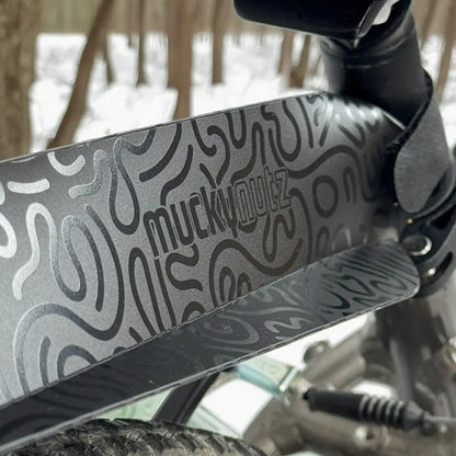 Mucky Nutz Junior Rear Fender Doodle Black Clip On Kid's Rear Bike Mudguard Alternate 2