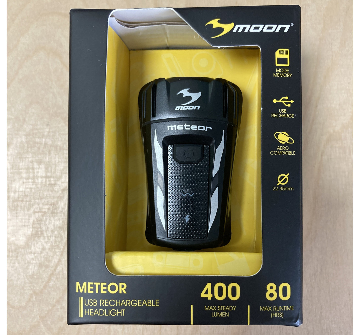 Moon Meteor 400 Lumen Front Bike Light Alternate 2