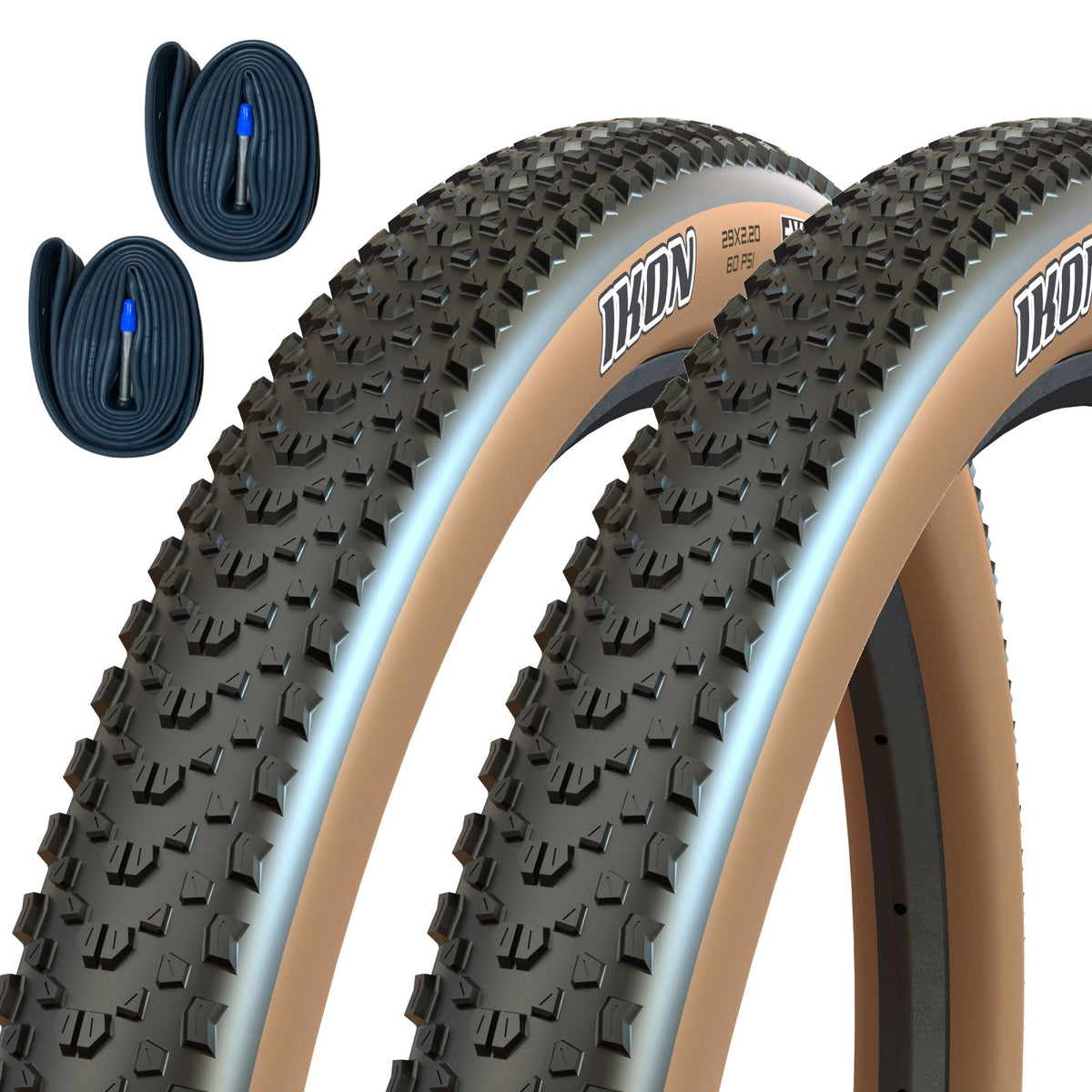 Maxxis Ikon 29 x 2.20 60 TPI Folding Dual Compound EXO Tanwall 29 Inch Bike Tyre
