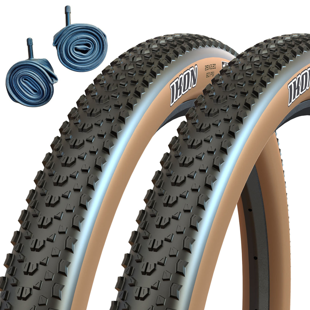 Maxxis Ikon 29 x 2.20 60 TPI Folding Dual Compound EXO Tanwall 29 Inch Bike Tyre