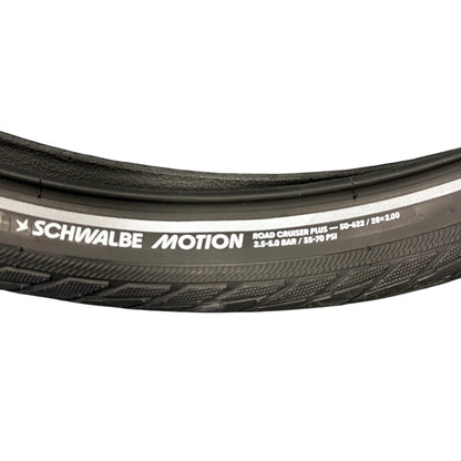 Schwalbe Motion Road Cruiser Plus 28 x 2.0 Green TwinSkin Wired 29er 28 Inch Bike Tyre Reflective Alternate 2