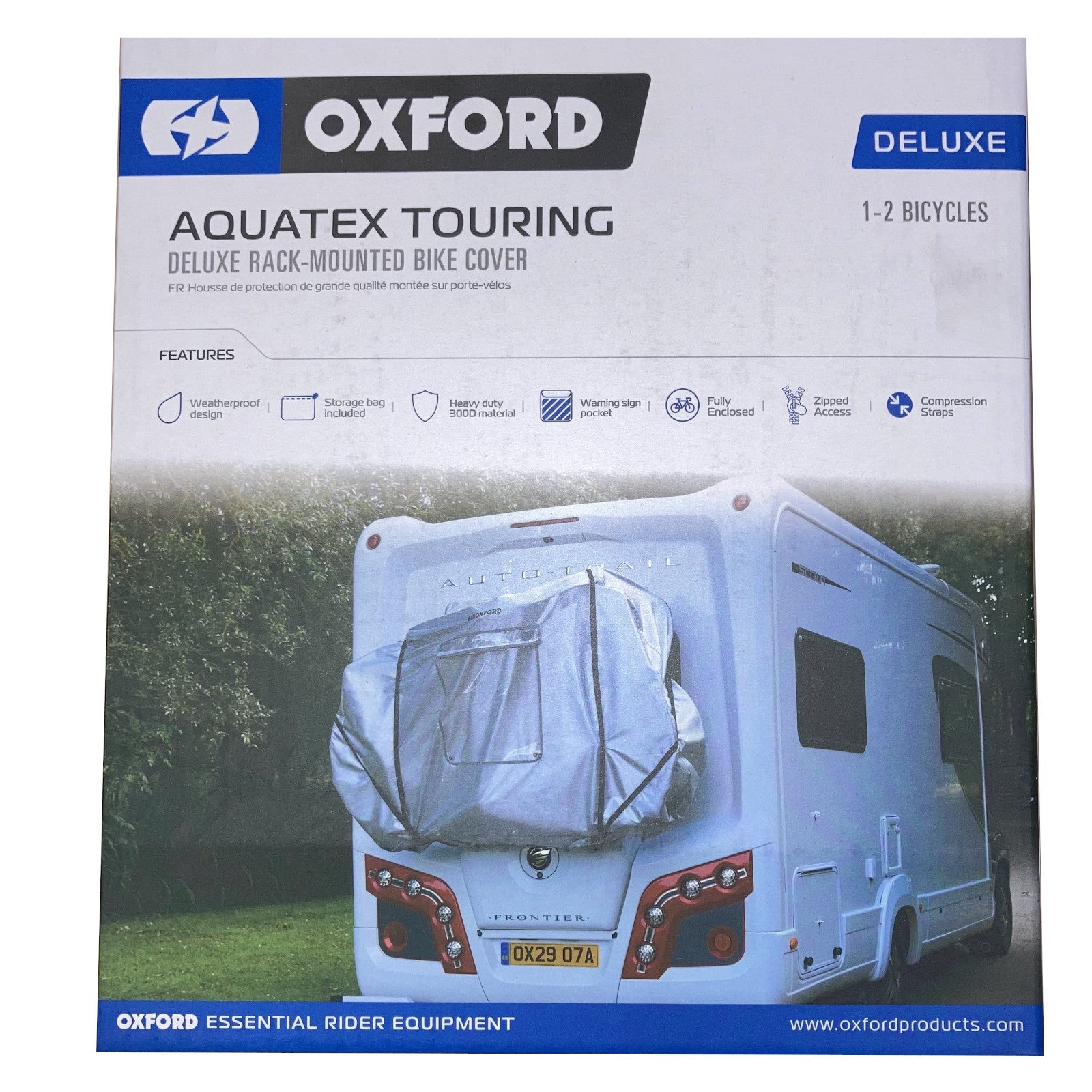 Oxford Aquatex Touring Deluxe 1-2 Bike Storage Cover Motorhome