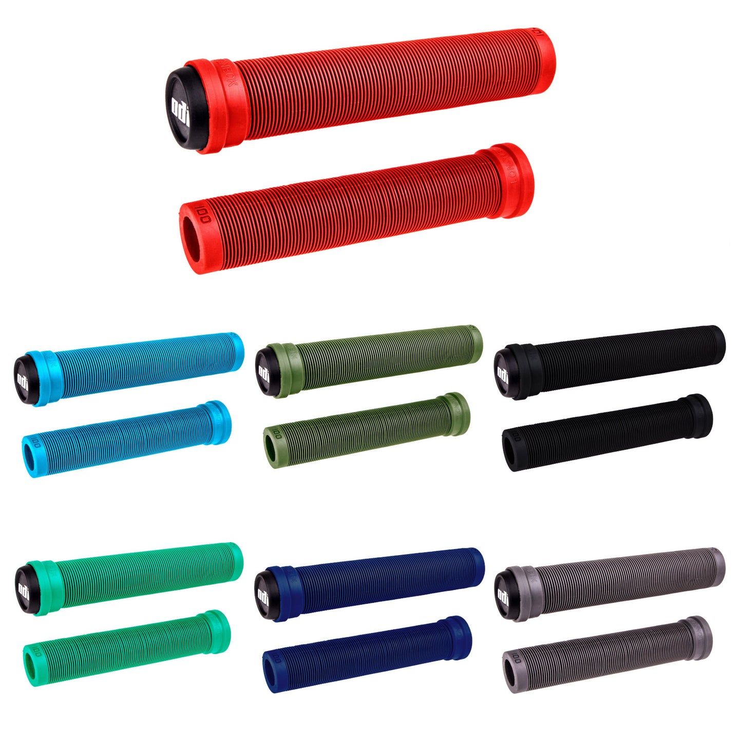 ODI Longneck SLX BMX / Scooter Grips 160mm - Army Green Bike Handlebar Grips Collection