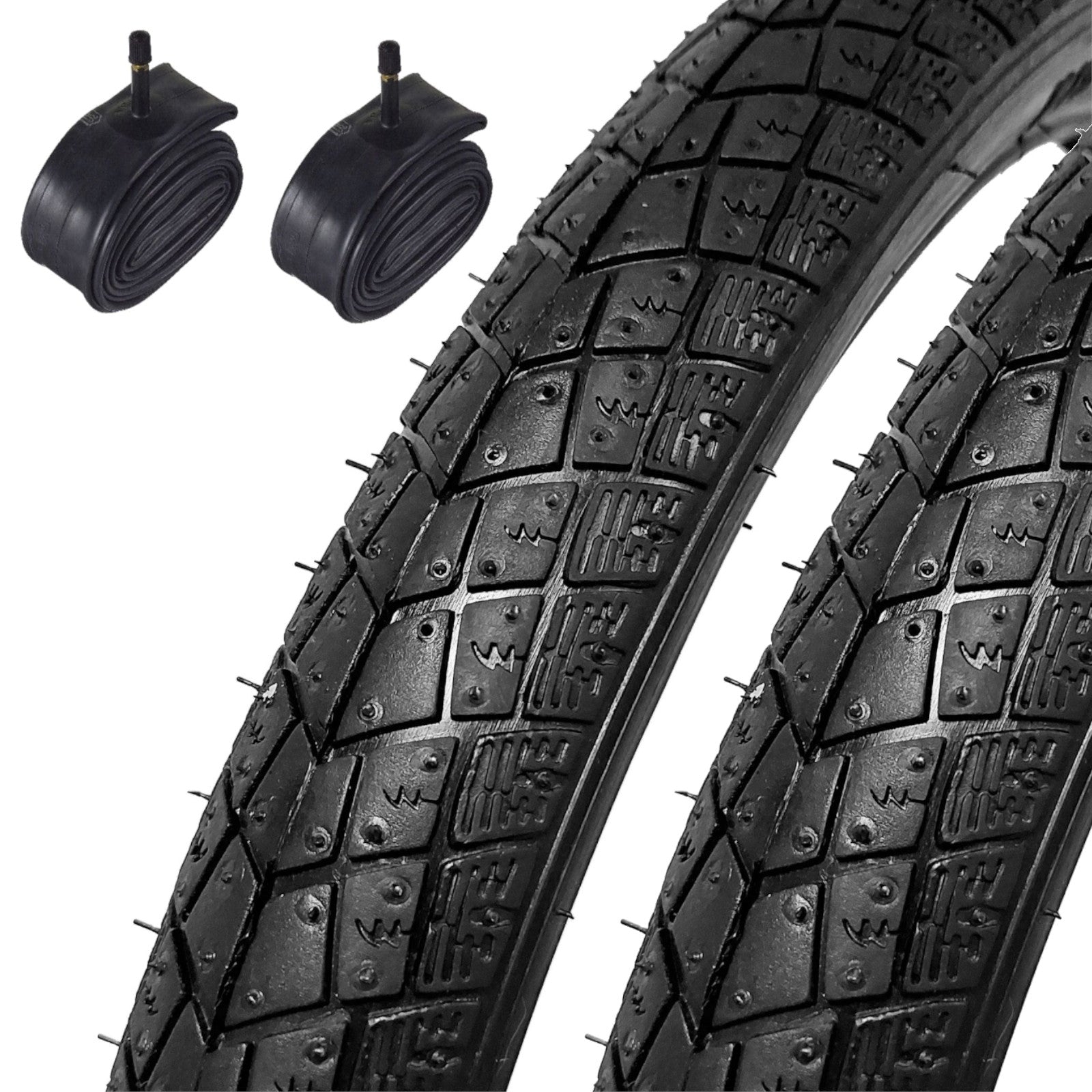 Ortem Strom 20 x 2.00 20 Inch Bike Tyre Pair of Tyres 2 Presta Tubes