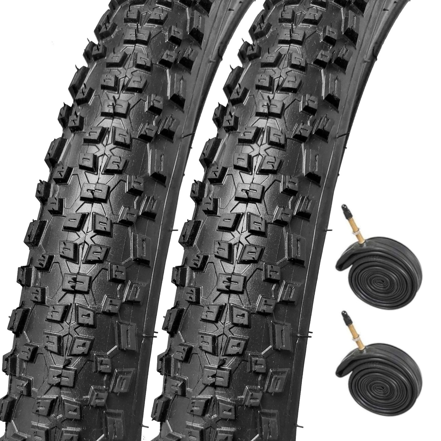 Ortem Turbo 29 x 2.10 29 Inch Bike Tyre Pair of Tyres 2 Presta Tubes