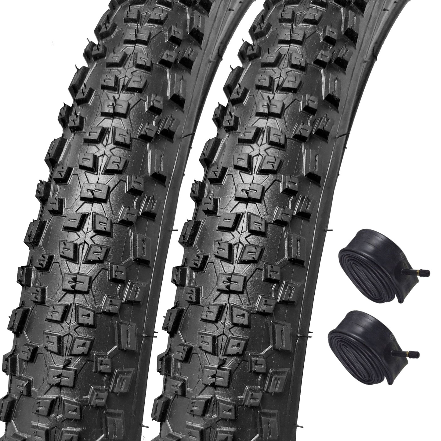 Ortem Turbo 29 x 2.10 29 Inch Bike Tyre Pair of Tyres 2 Schrader Tubes