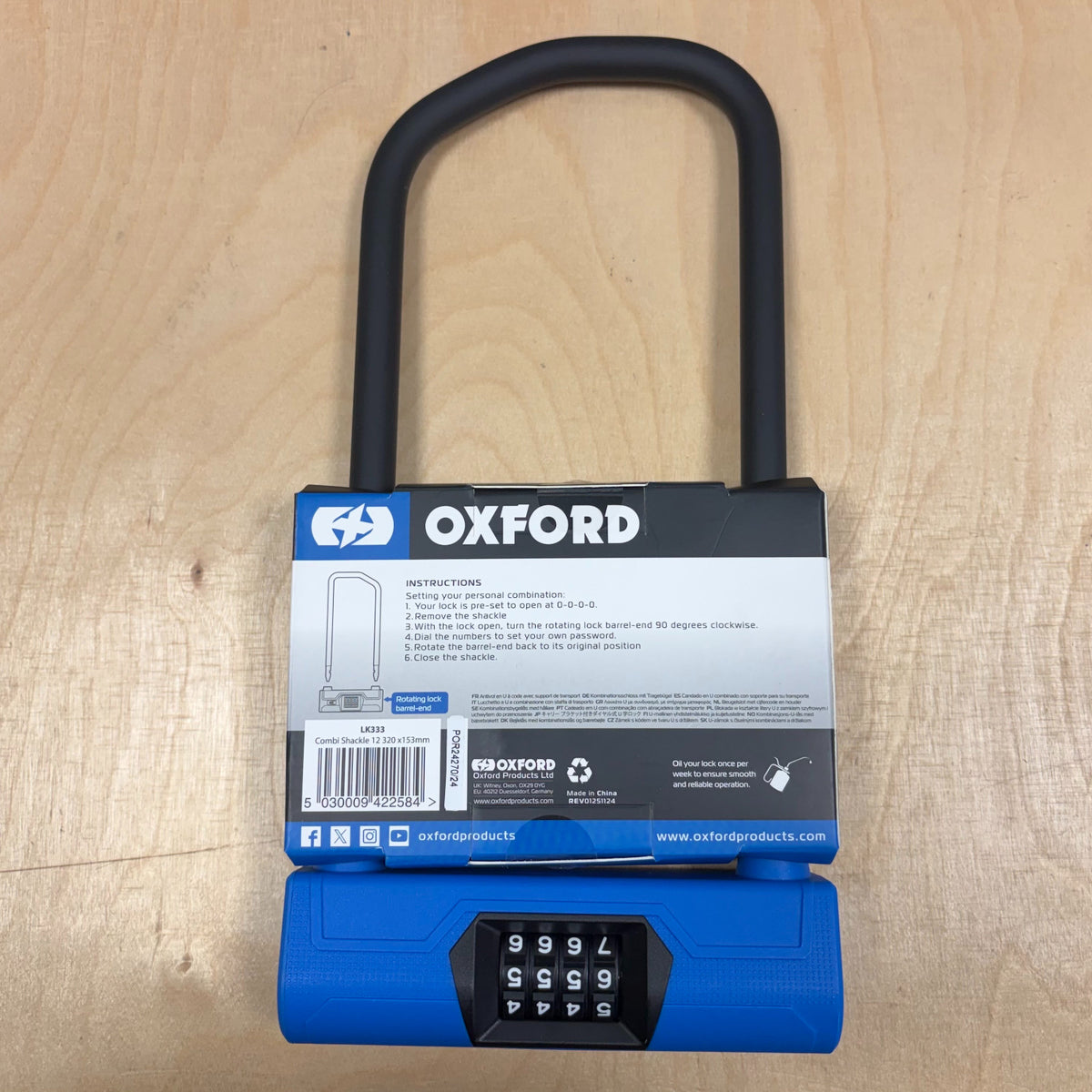 Oxford Combi Shackle 12 320 x 153mm Bike D-Lock Alternate 8