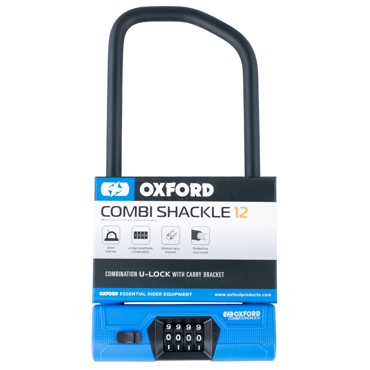 Oxford Combi Shackle 12 320 x 153mm Bike D-Lock