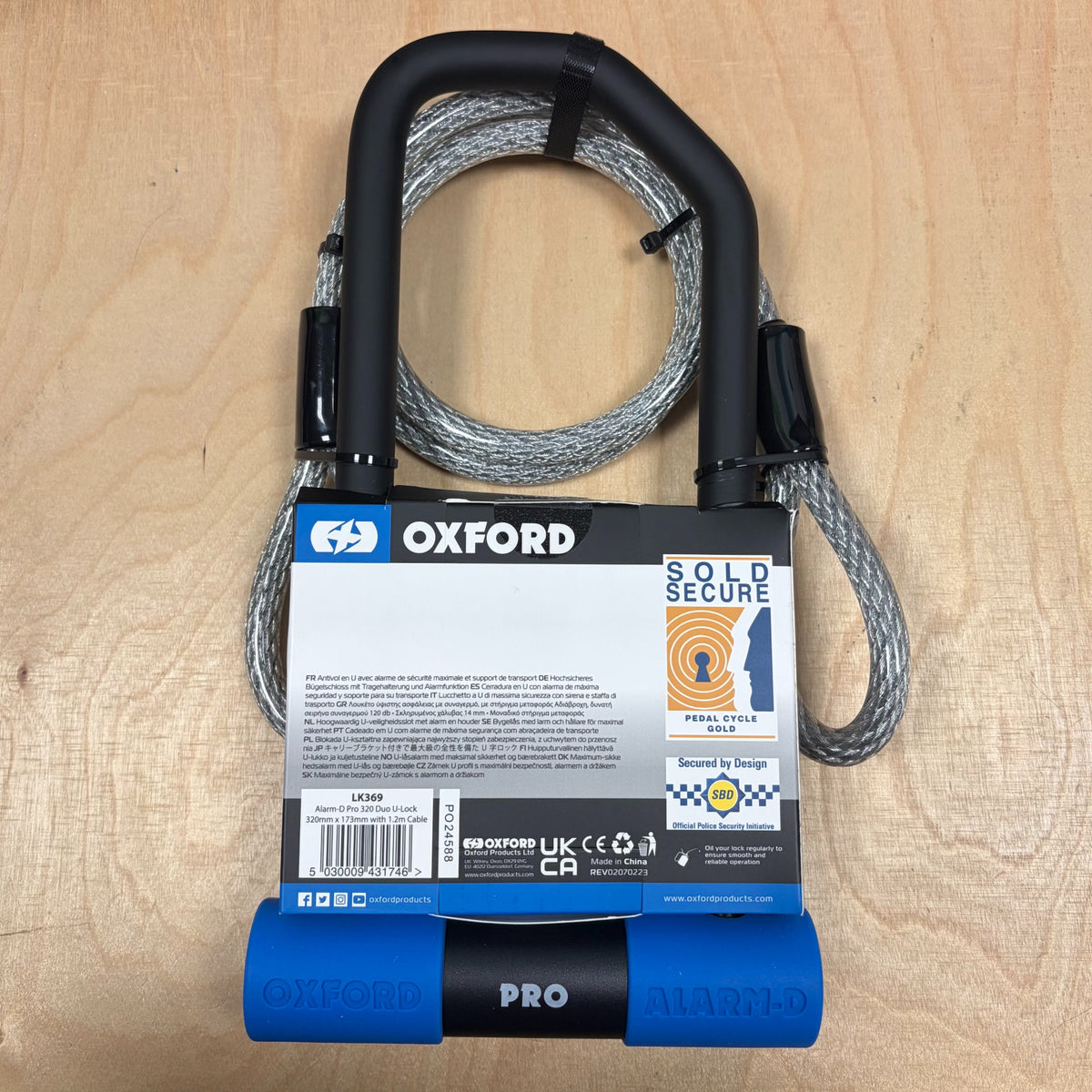 Oxford Alarm-D Pro Duo 320 x 173mm Bike D-Lock Alternate 12