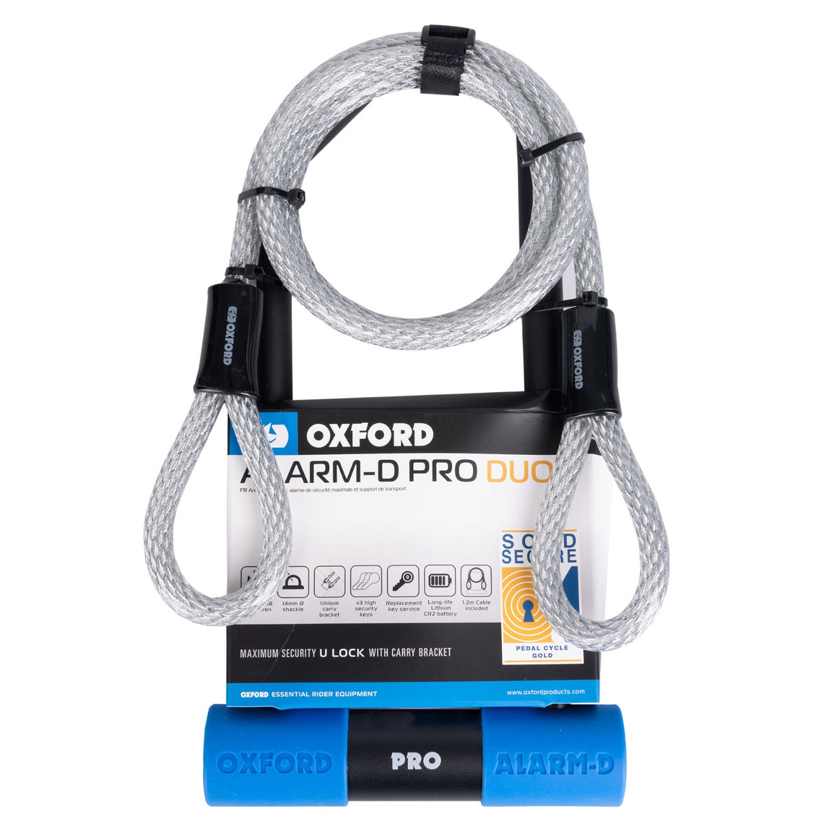 Oxford Alarm-D Pro Duo 320 x 173mm Bike D-Lock
