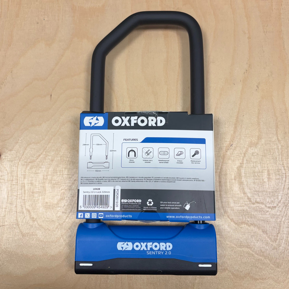 Oxford Sentry 2.0 320mm Bike D-Lock Alternate 4