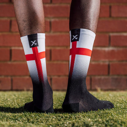 Sox Footwear England Flag Black Premium Crew Men's Cycling Socks Alternate 2