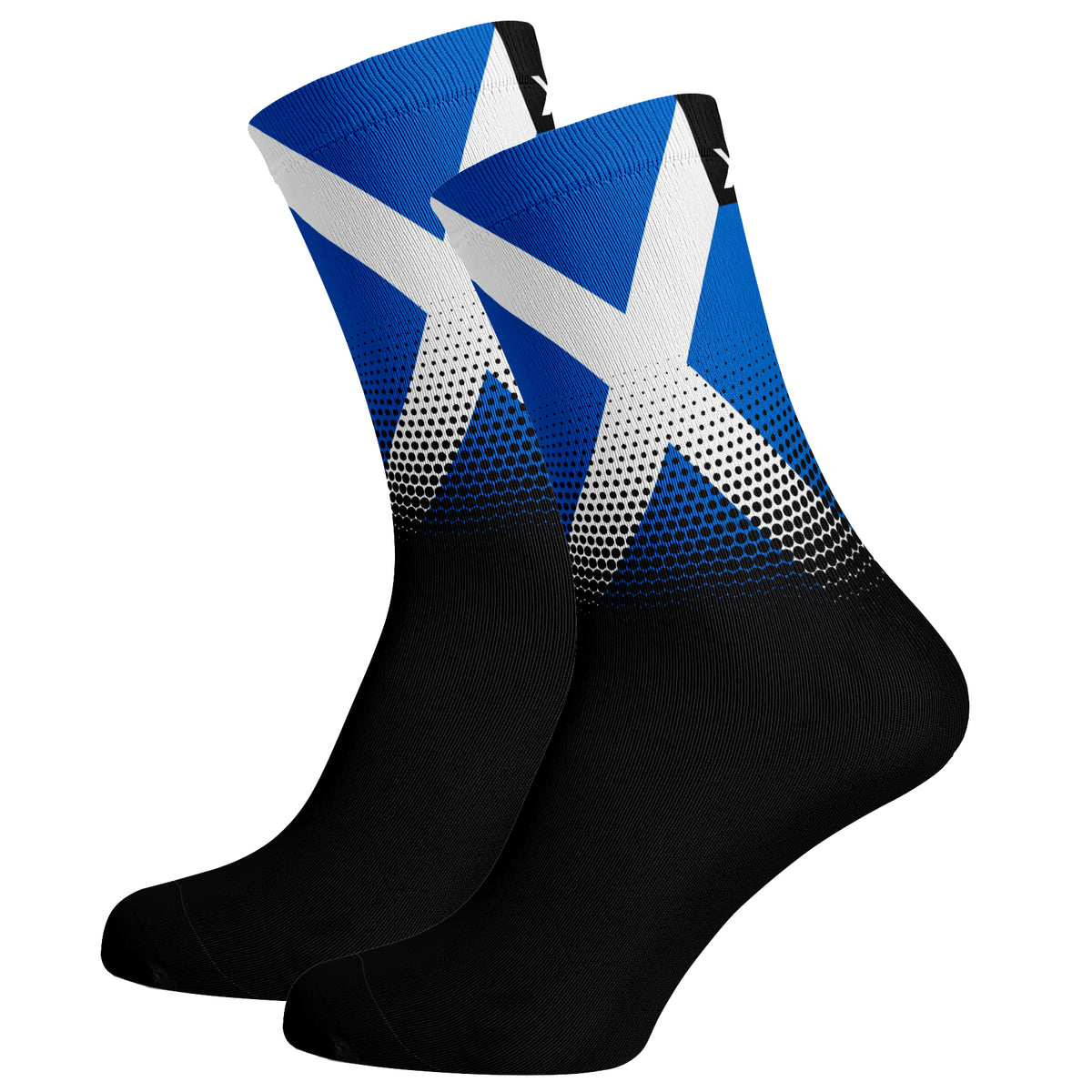 Sox Footwear Scotland Flag Black Premium Crew Men's Cycling Socks