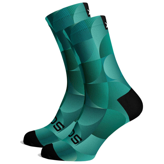 Sox Footwear Solid Teal Premium Crew Men's Cycling Socks
