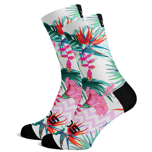 Sox Footwear Pastel Paradise Tropicals Premium Crew Men's Cycling Socks