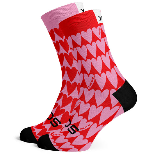 Sox Footwear Hearts Bright & Fun Premium Crew Men's Cycling Socks