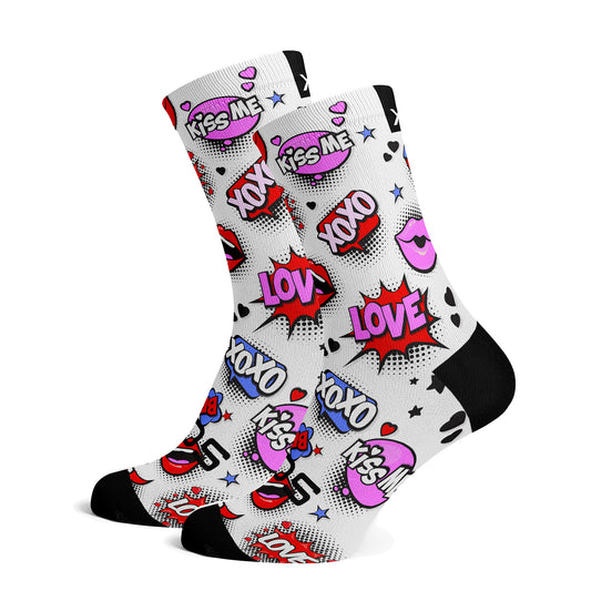 Sox Footwear Love Struck Bright & Fun Premium Crew Men's Cycling Socks