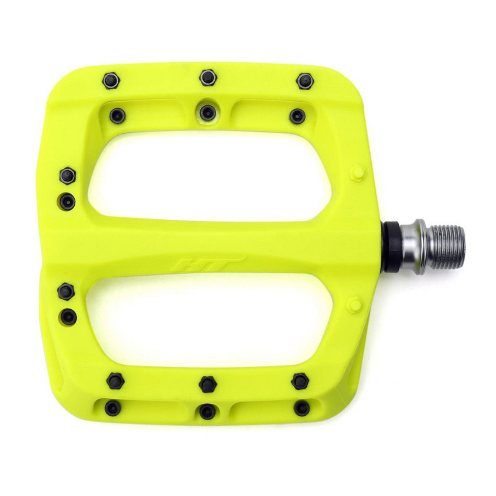 HT Components PA03A Neon Yellow 9/16 Inch Platform Bike Pedals