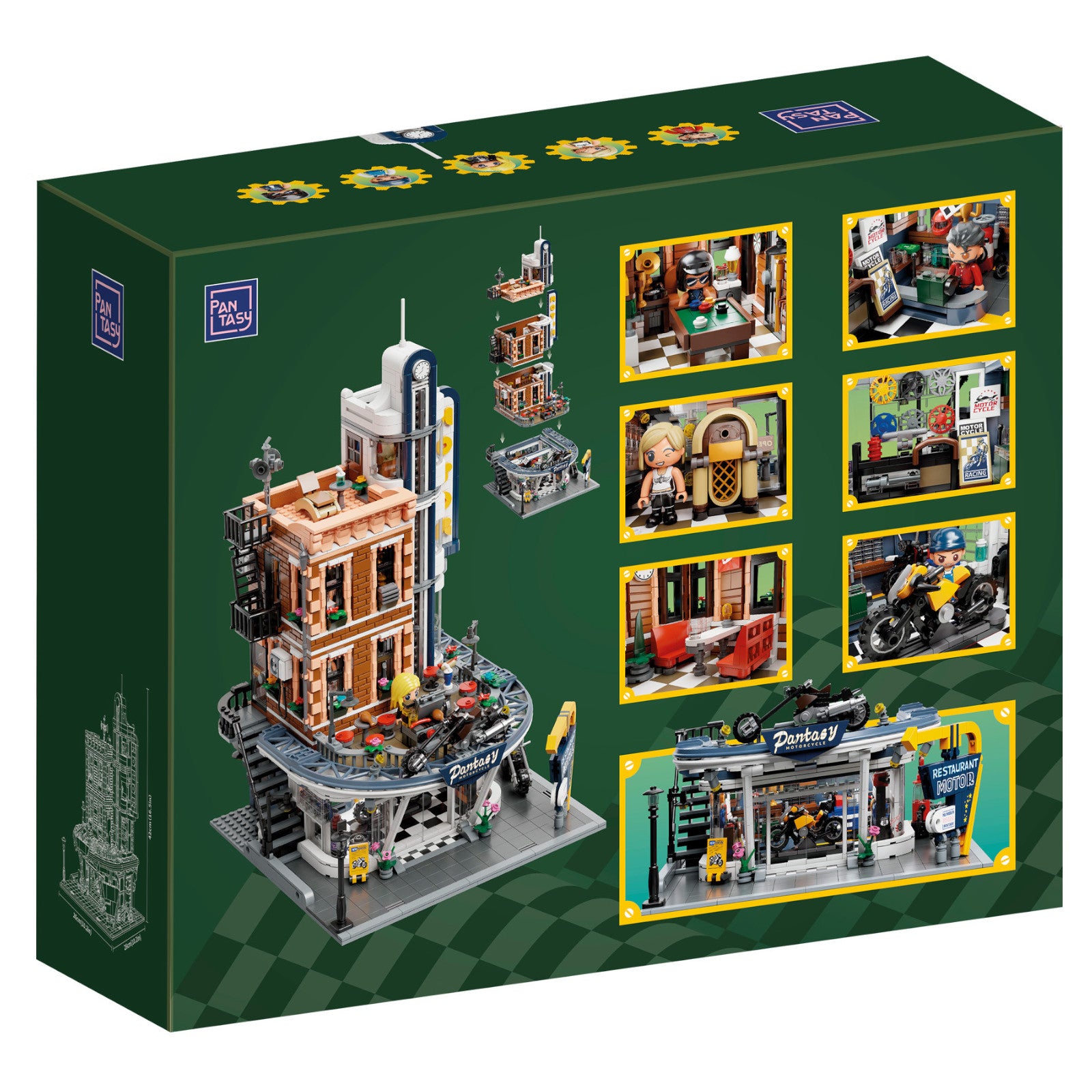 Pantasy Motorcycle Restaurant Building 2989 Pieces 3D Puzzle Alternate 11