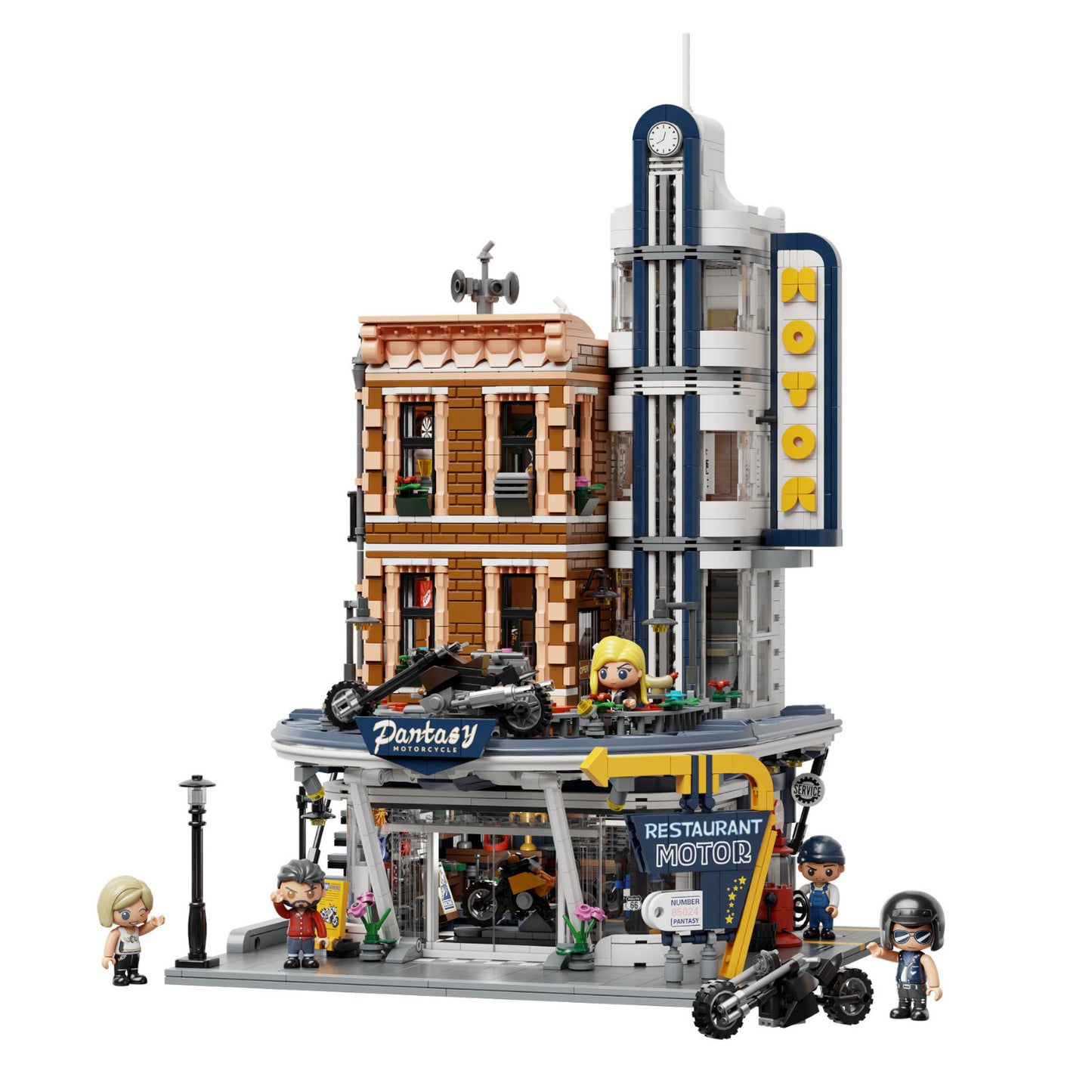 Pantasy Motorcycle Restaurant Building 2989 Pieces 3D Puzzle Alternate 1