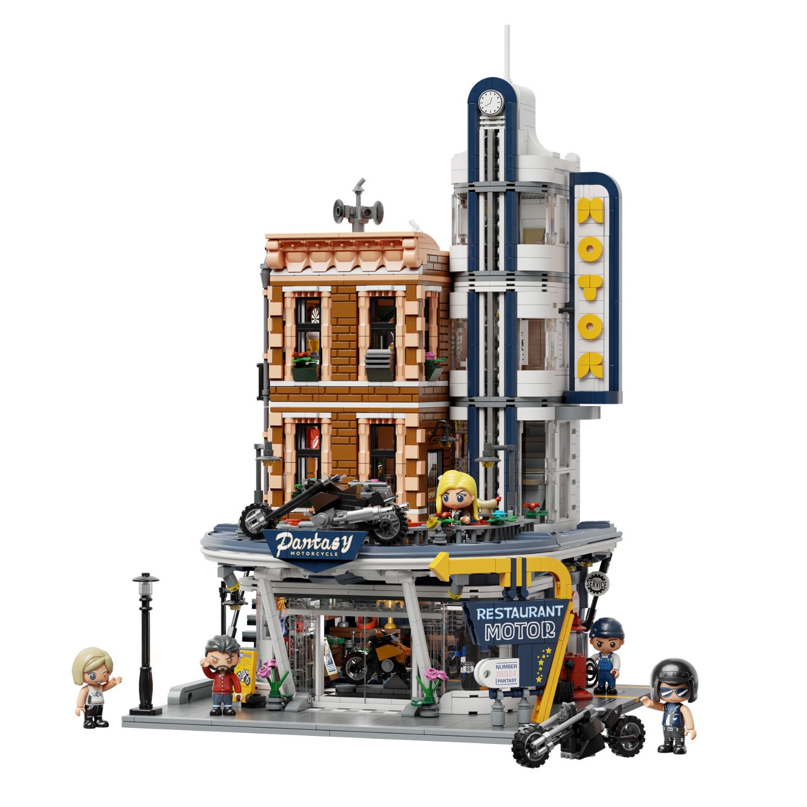 Pantasy Motorcycle Restaurant Building 2989 Pieces 3D Puzzle Alternate 1