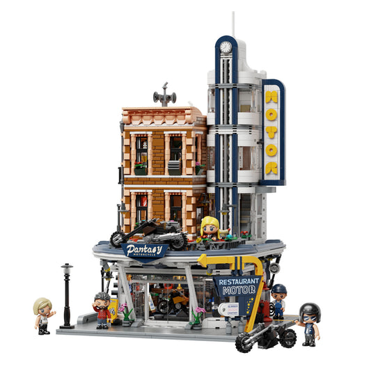 Pantasy Motorcycle Restaurant Building 2989 Pieces 3D Puzzle Alternate 1