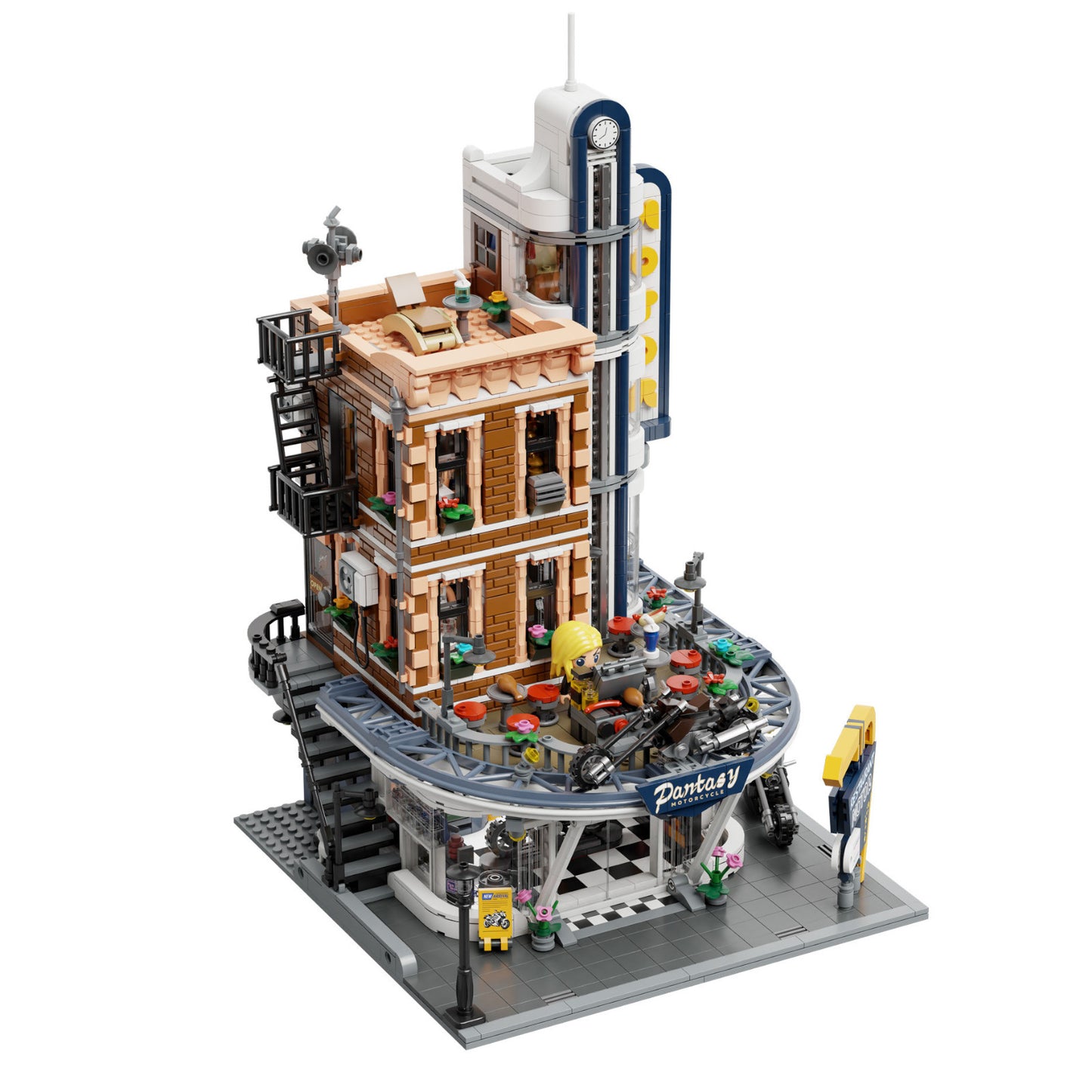 Pantasy Motorcycle Restaurant Building 2989 Pieces 3D Puzzle Alternate 2