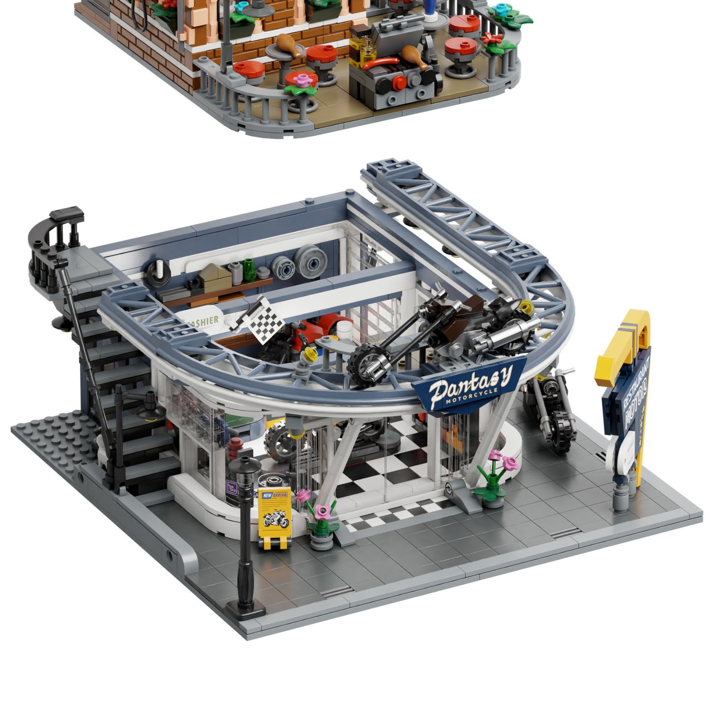 Pantasy Motorcycle Restaurant Building 2989 Pieces 3D Puzzle Alternate 3
