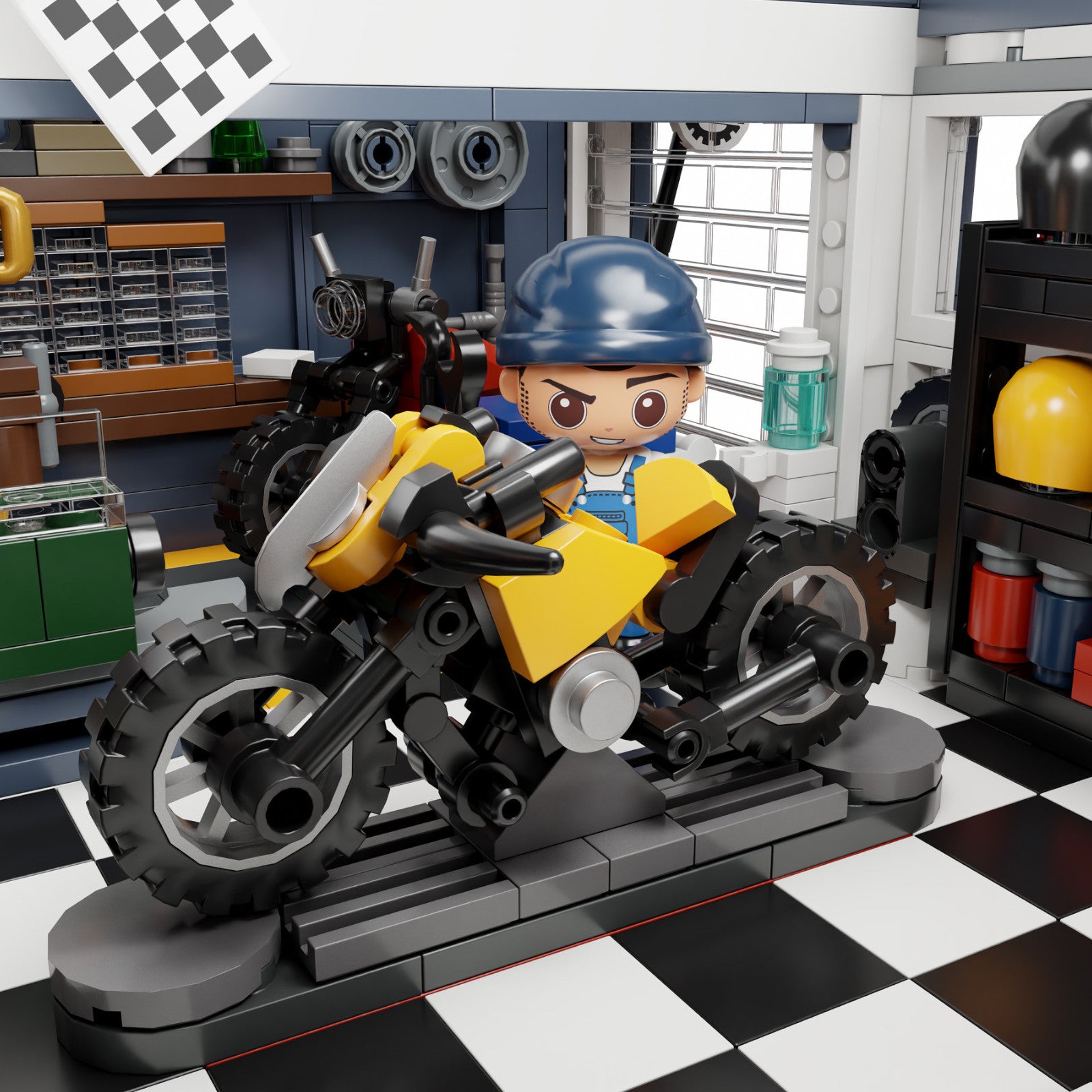 Pantasy Motorcycle Restaurant Building 2989 Pieces 3D Puzzle Alternate 7