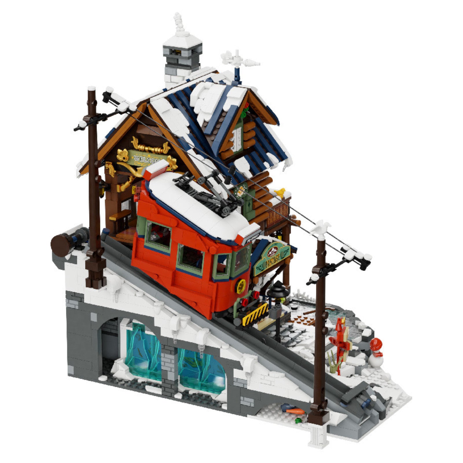 Pantasy Mountain Summit Ski Cabin 3135 Pieces 3D Puzzle Alternate 1