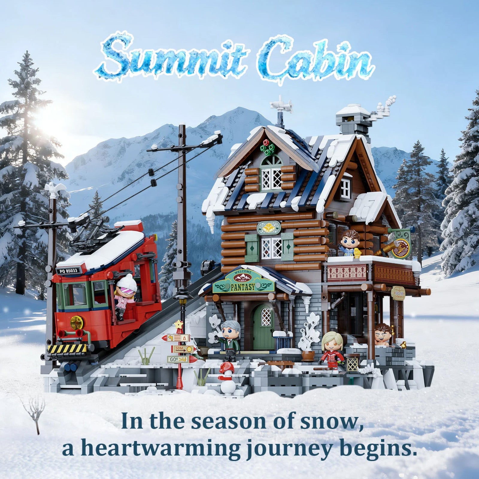 Pantasy Mountain Summit Ski Cabin 3135 Pieces 3D Puzzle Alternate 4