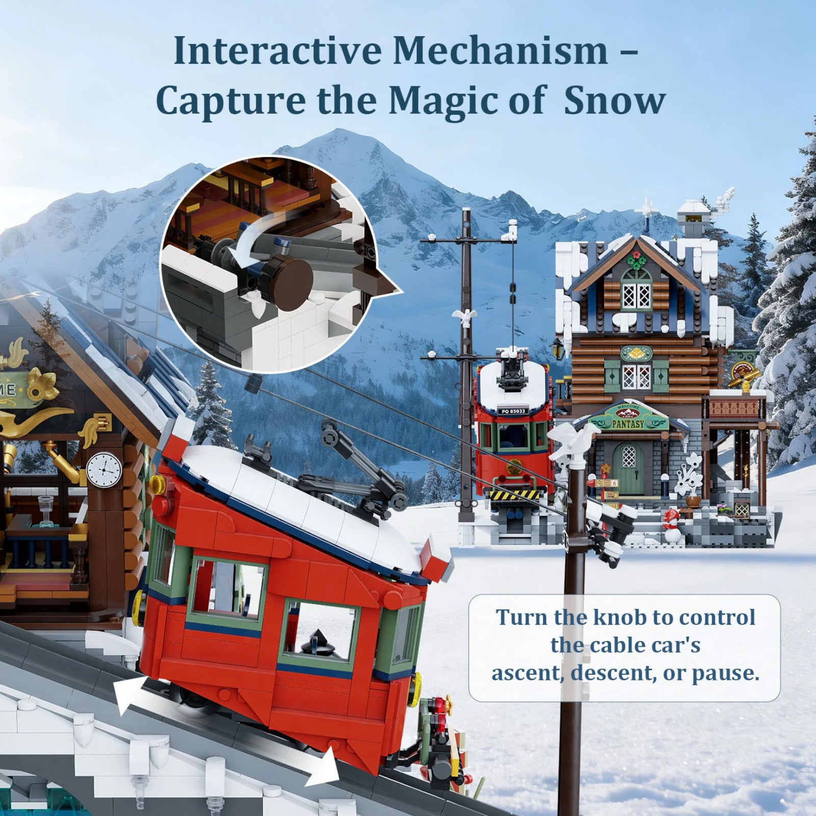 Pantasy Mountain Summit Ski Cabin 3135 Pieces 3D Puzzle Alternate 7