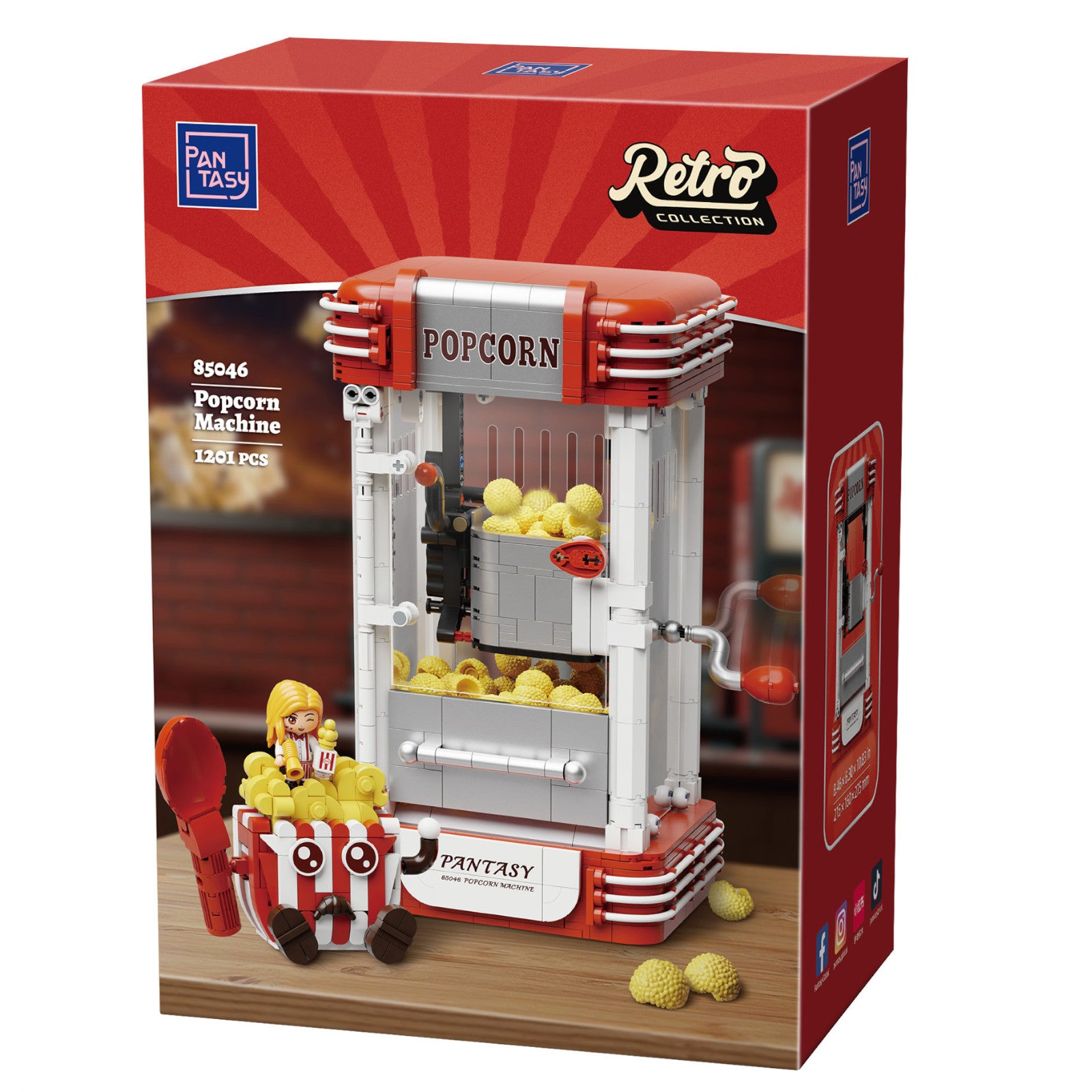 Pantasy Retro Popcorn Maker Machine 1201 Pieces 3D Puzzle Alternate 5