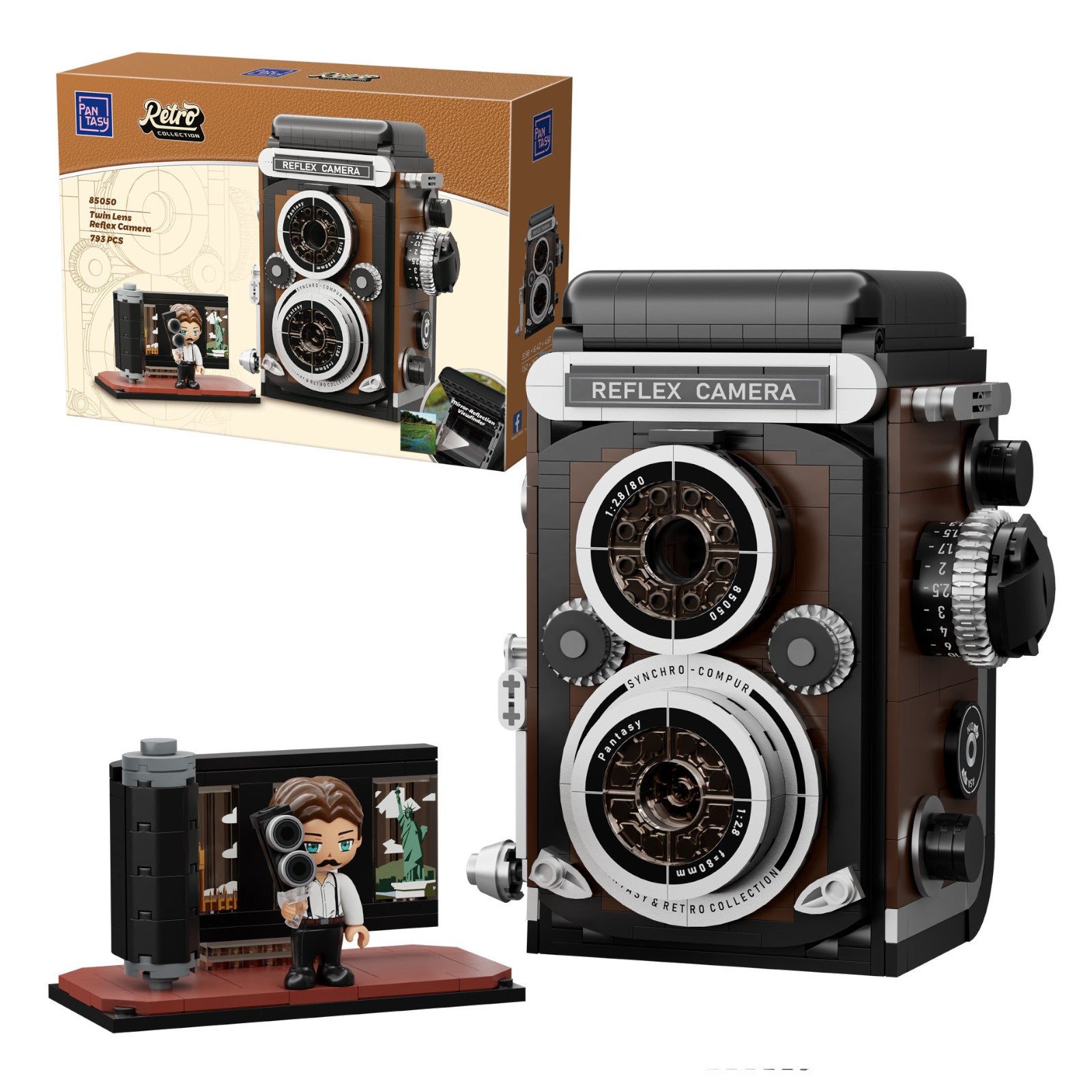 Pantasy Retro Twin Lens Reflex Camera 793 Pieces 3D Puzzle