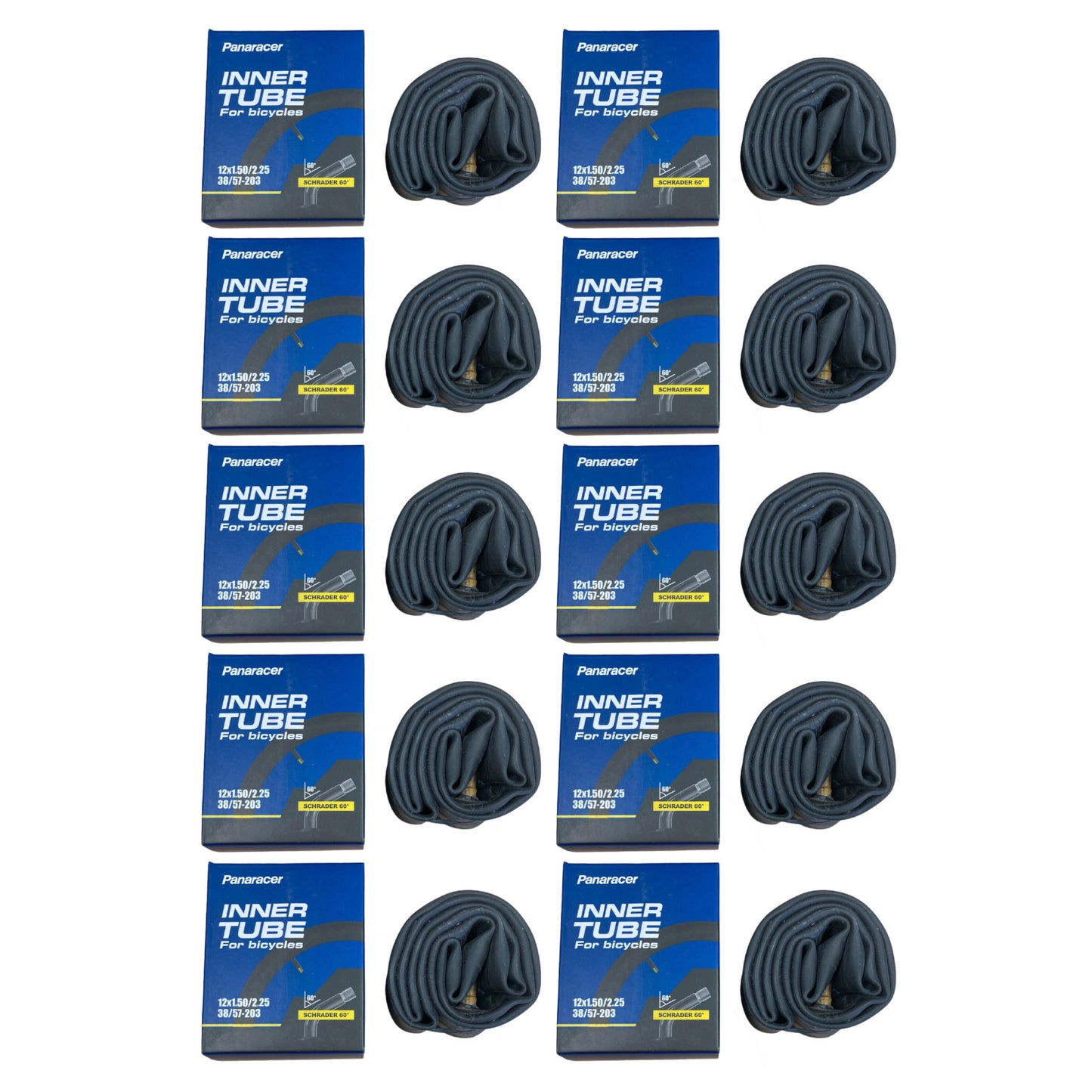 Panaracer Premium 12" 60mm Presta Valve Bike Inner Tube 12x1.5-2.25" Single Tube