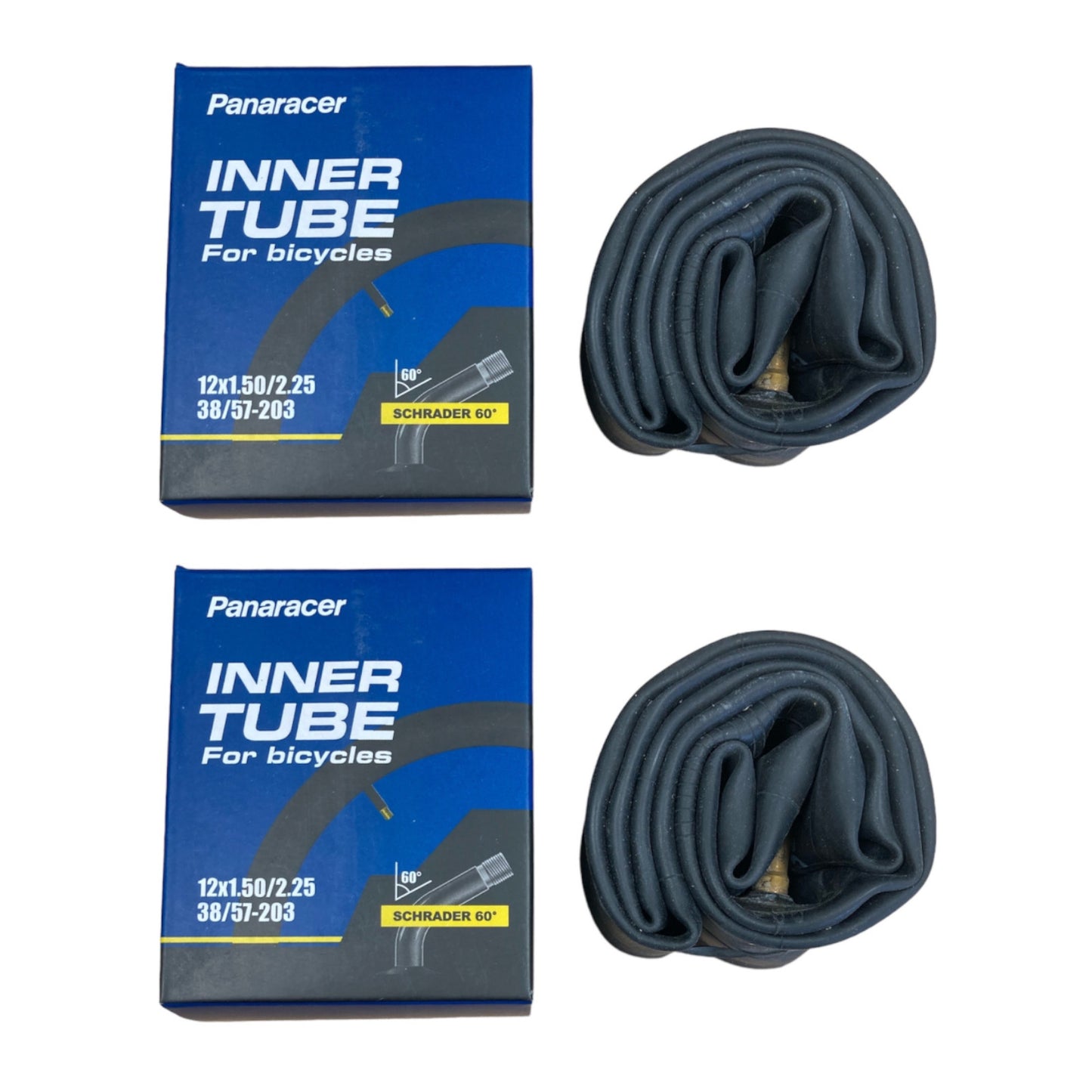 Panaracer Premium 12" 60mm Presta Valve Bike Inner Tube 12x1.5-2.25" Single Tube