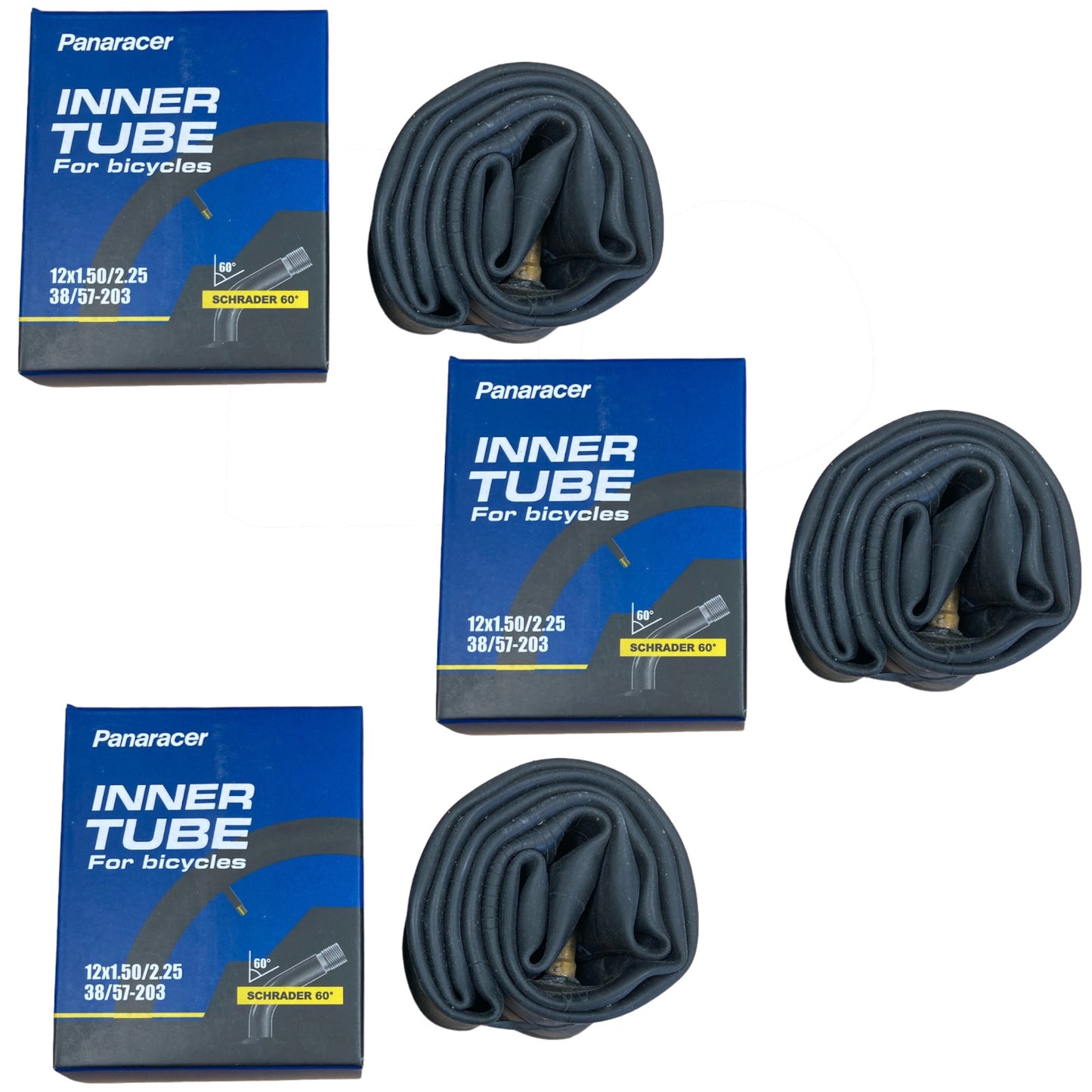 Panaracer Premium 12" 60mm Presta Valve Bike Inner Tube 12x1.5-2.25" Single Tube