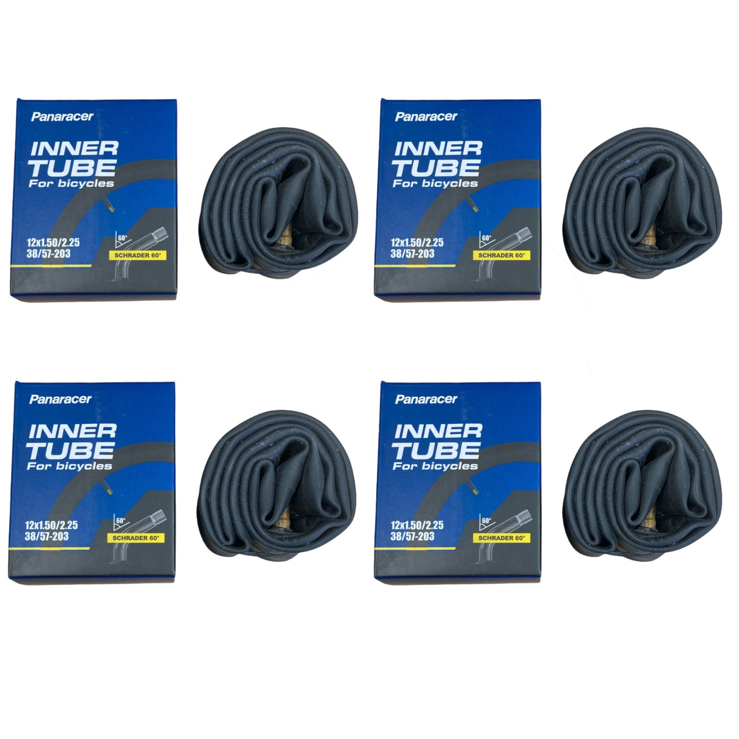 Panaracer Premium 12" 60mm Presta Valve Bike Inner Tube 12x1.5-2.25" Single Tube