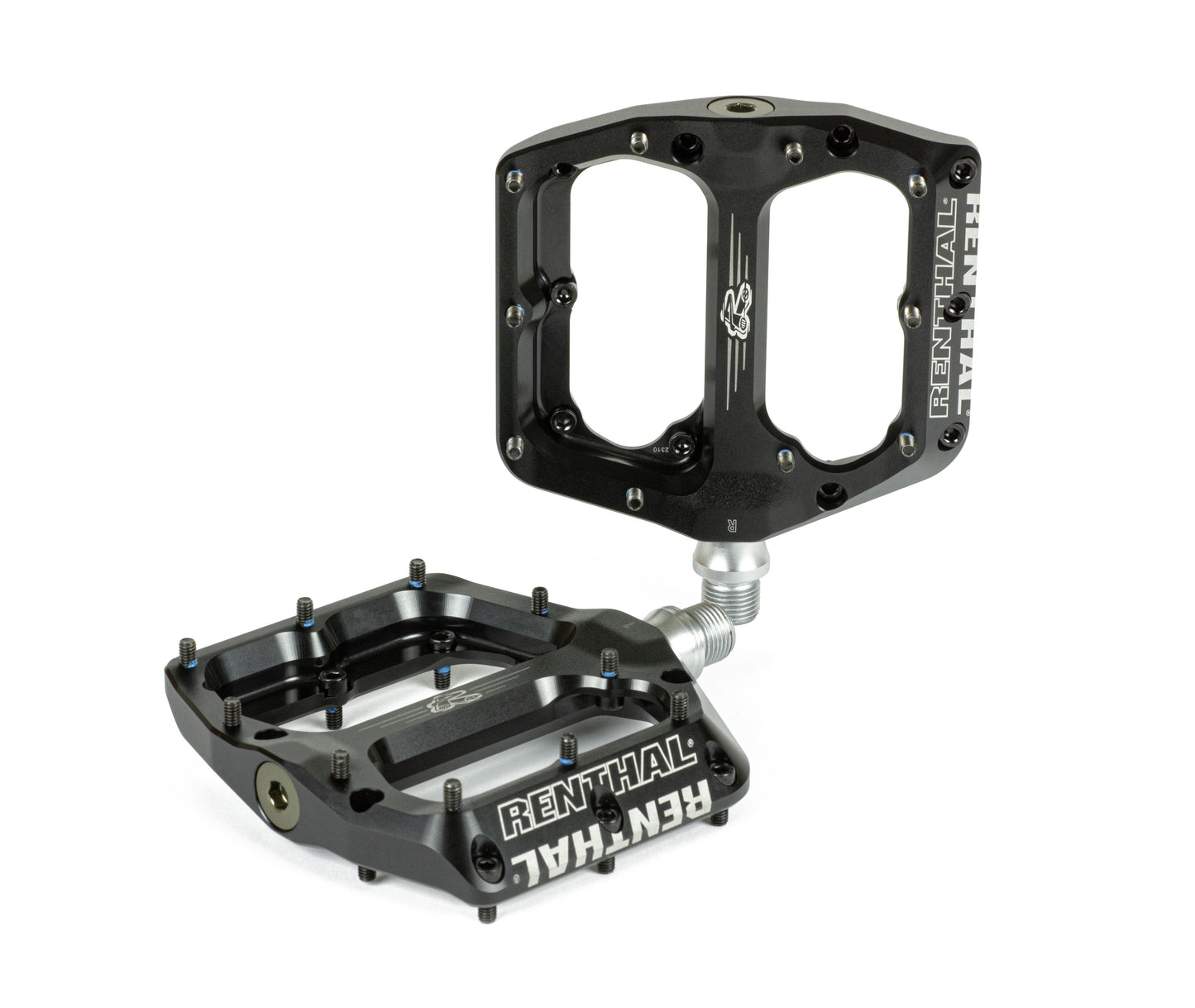 Renthal Revo-F Platform Pedals CNC Flat Alloy - Black