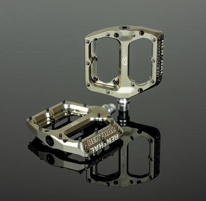 Renthal Revo-F Platform Pedals CNC Flat Alloy - AluGold