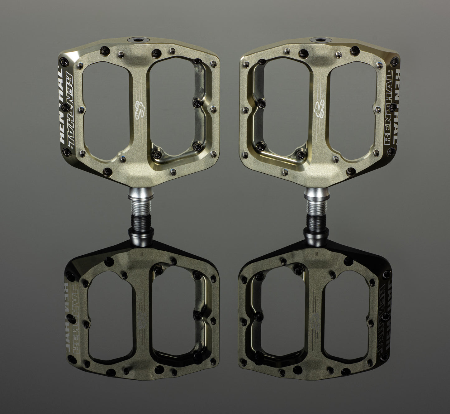 Renthal Revo-F Platform Pedals CNC Flat Alloy - AluGold