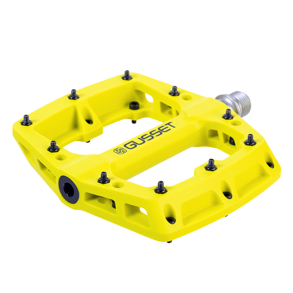 Gusset Slim Jim Nylon Neon Lime 9/16 Inch Platform Bike Pedals Alternate 2