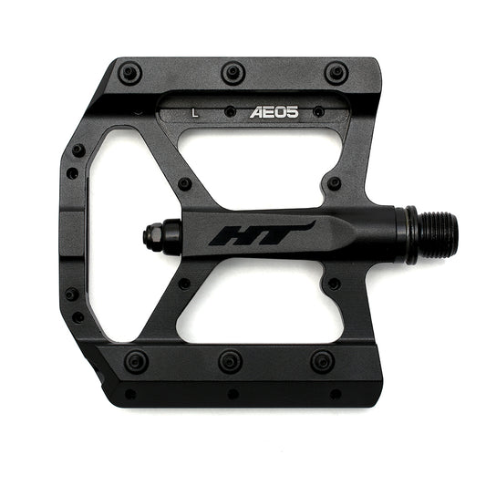 HT Components AE-05 Stealth Black 9/16 Inch Platform Bike Pedals