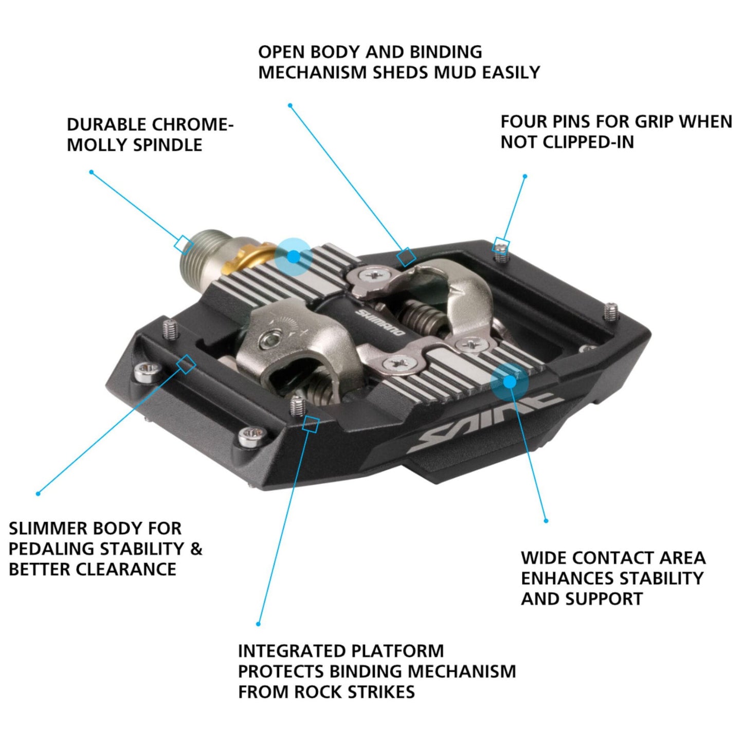 Shimano Saint M821 Shimano SPD Clipless Bike Pedals Alternate 4