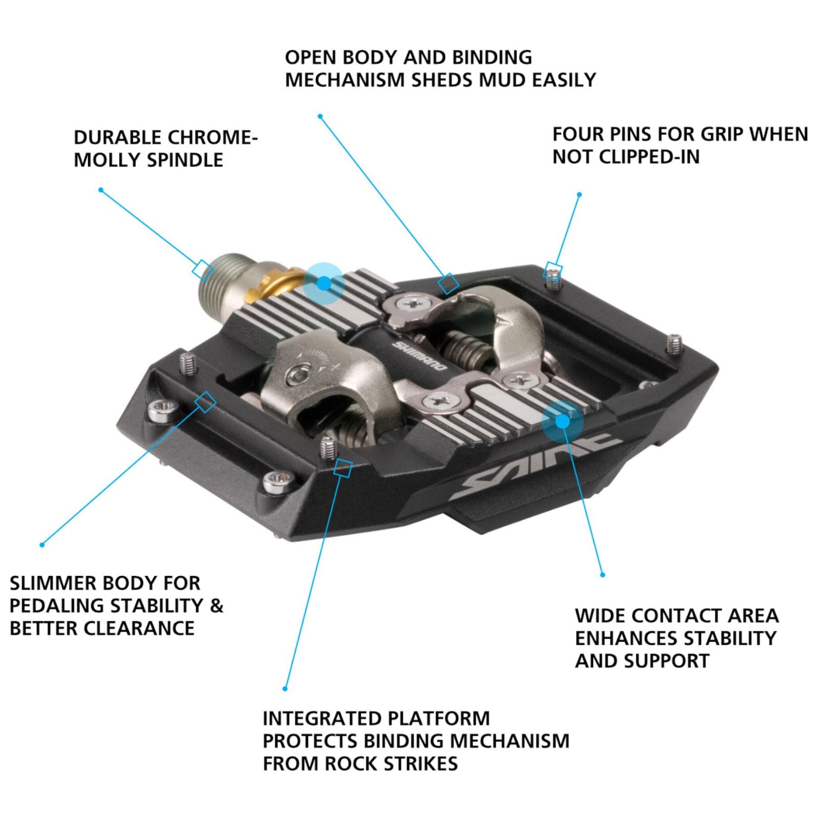 Shimano Saint M821 Shimano SPD Clipless Bike Pedals Alternate 4