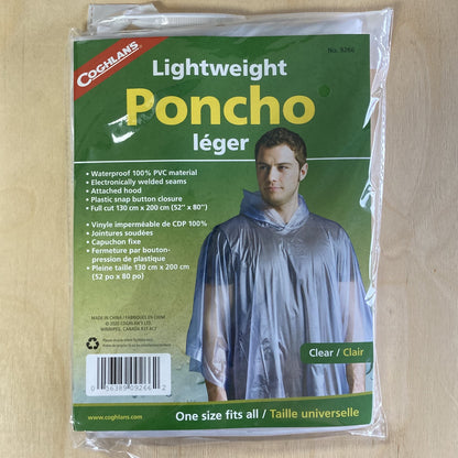 Coghlan's Vinyl Hooded Poncho Waterproof Rain Jacket