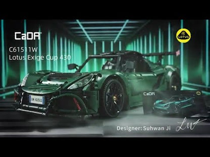 CaDA Lotus Exige Cup 430 Car 1:8 3D Model Brick Set 3730 Pieces C61511W