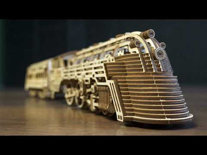 Wood Trick Atlantic Express Train Vintage Machinery Series Wooden Model 3D Puzzle WDTK029