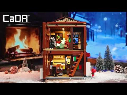 CaDA Japanese Bookshop Building 1292 Pieces Brick Set 3D Model C66020W