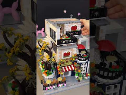 Pantasy Blossom Café Building 2826 Pieces Brick Set 3D Model 85032